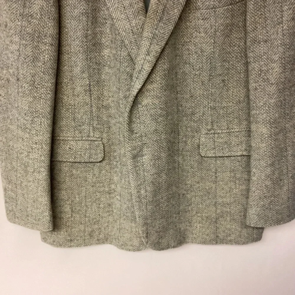 Haggar Blazer Imperial Wool Tweed Plaid Professional Preppy Classic Mens SZ 46R